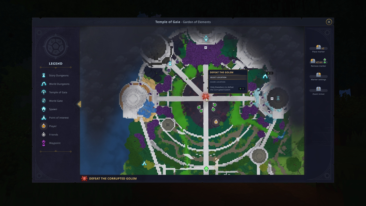 Temple of Gaia map